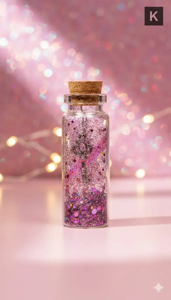 🗝️ Miniature Wish Bottle with Key