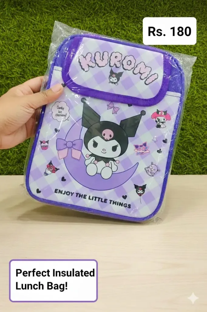 Insulated Lunch Bag for Kids – Cute Character Theme, Leak-Proof & Lightweight