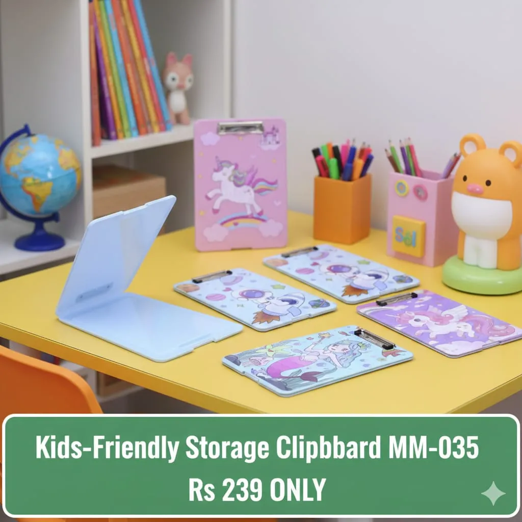 kids-friendly storage clipboard