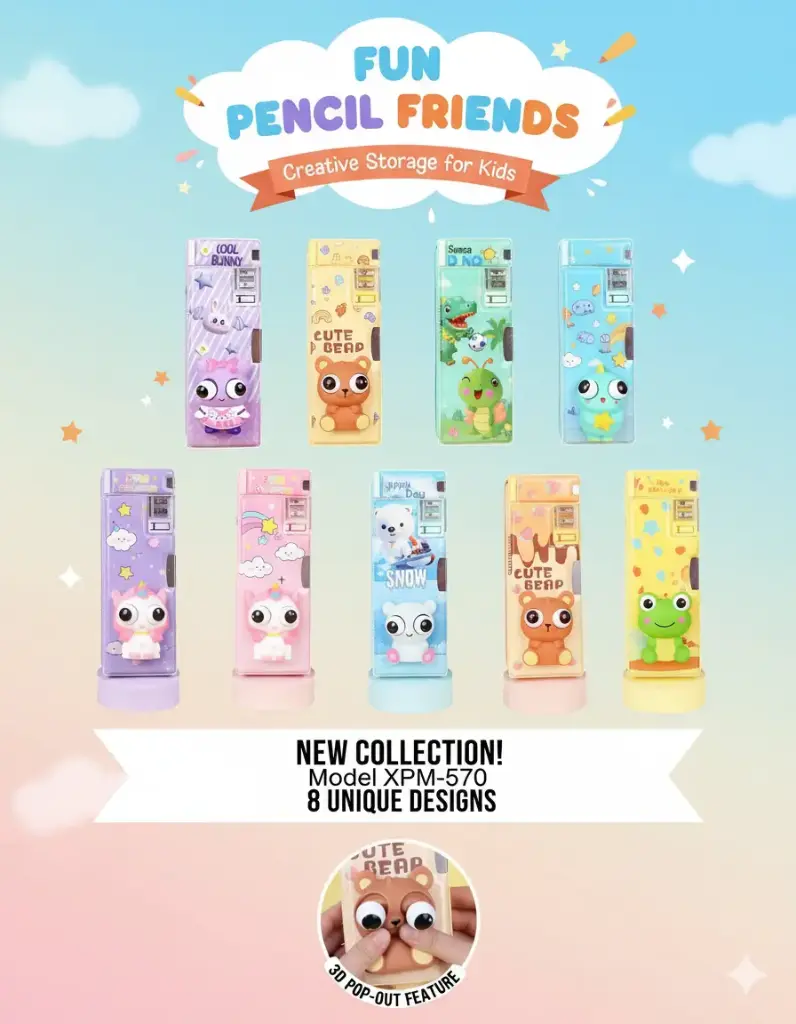 3D Pop-Out Fun! Magnetic Multi-Function Pencil Case