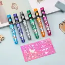 Kids' Washable Tattoo Art Set - 6 Vibrant Sparkle Colors