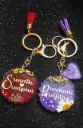Personalized Resin Name Keychain - Custom Gold Lettering & Tassel - Unique Handmade Gift for Her/Him