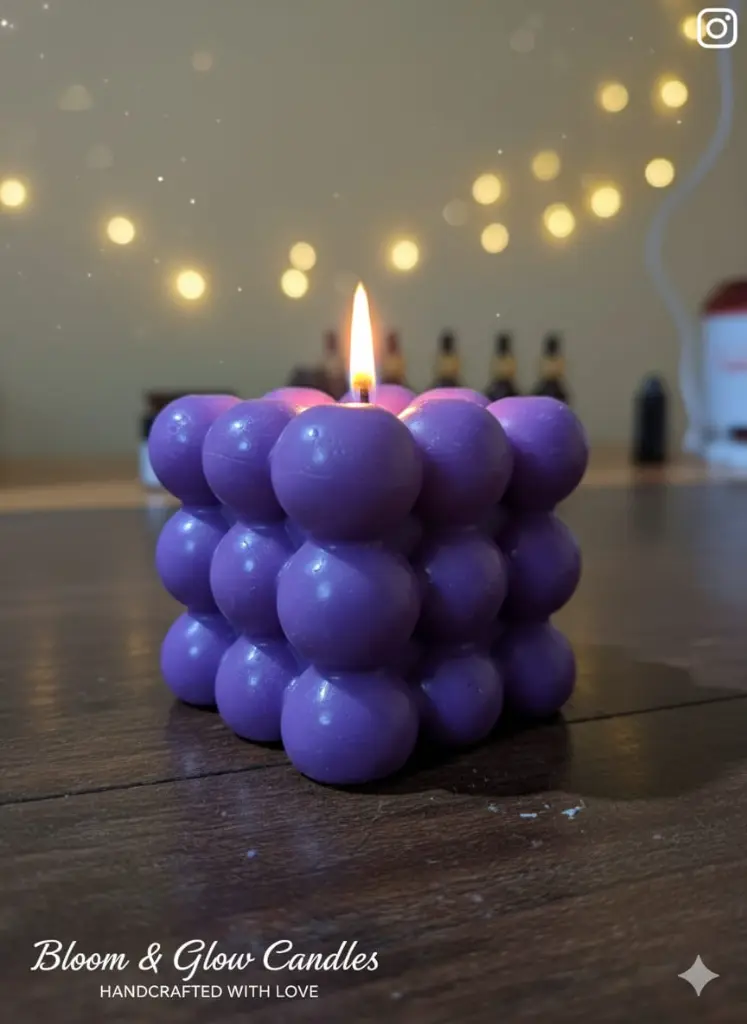 Amethyst Bloom Bubble Candle