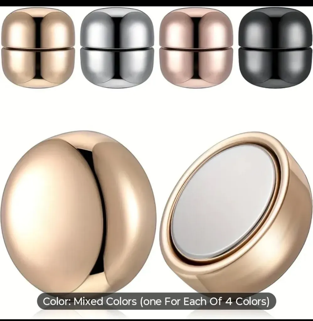 Magnetic Hijab Buttons – No Pins, No Holes, No Hassle!