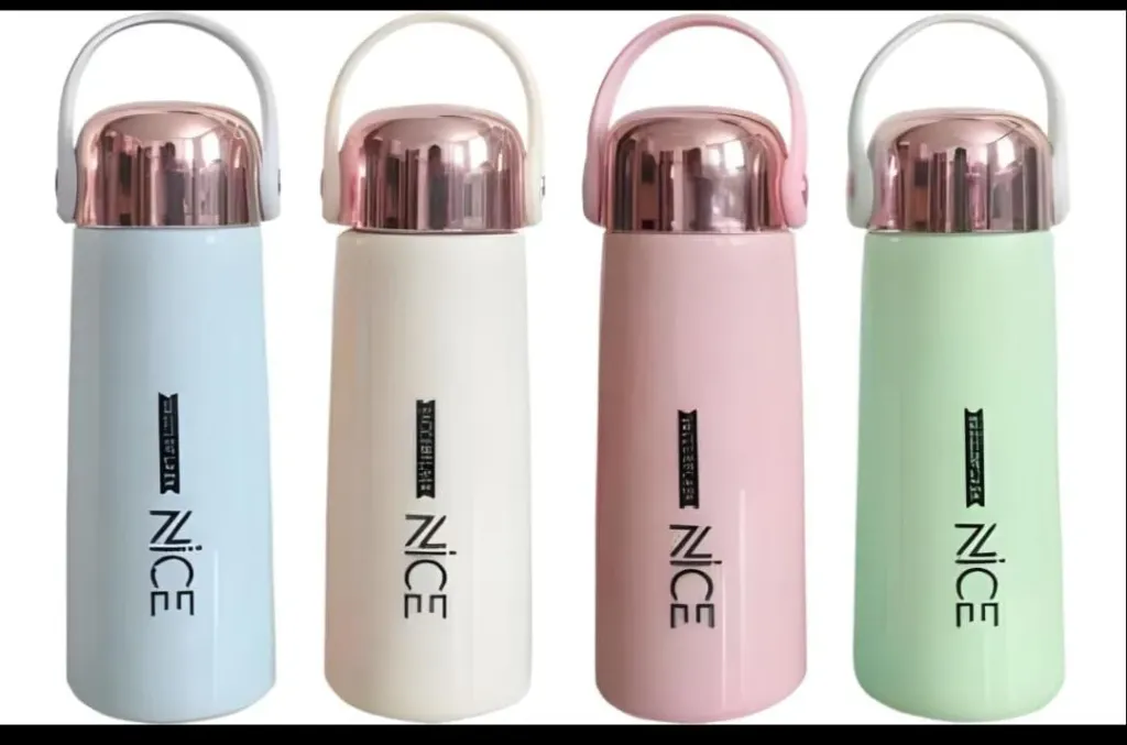 Water Bottles with Inner Glass and Outer Plastic Layer, Leak Proof.(400ml)