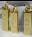 Gold Bar Keychain – Luxury Metal Key Ring
